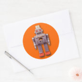 Stickers van grijze Speelgoed robot (blad van 6) (Envelop)