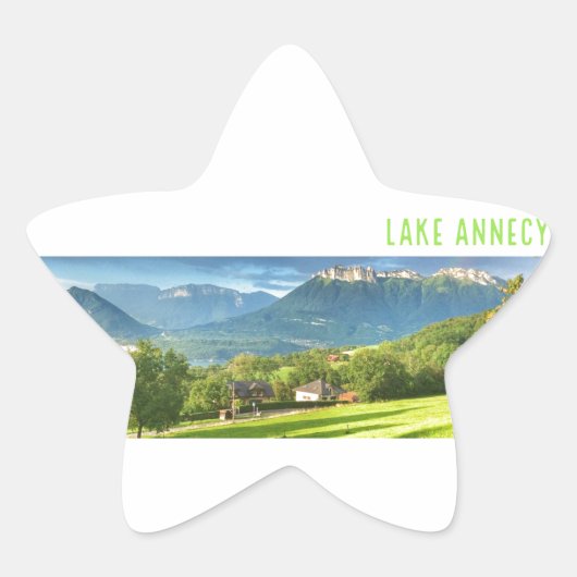 Stickers van het Annecy-meer (ster) (Voorkant)