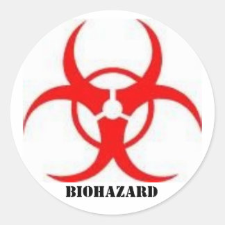 stickers van het biohazard teken