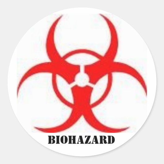 stickers van het biohazard teken (Voorkant)