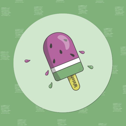 Stickers van het Kind van de watermeloenen Ice Cre
