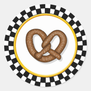 Stickers van het pretzel- en rondetafelbord