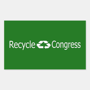 Stickers van het recyclen Congres