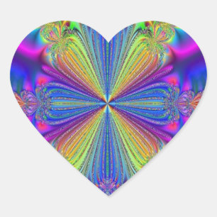 Stickers van het regenbooghart
