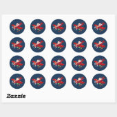 Stickers van het Santa Flying Airplane (Vel)