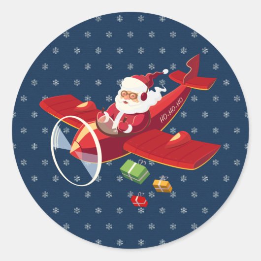 Stickers van het Santa Flying Airplane (Voorkant)