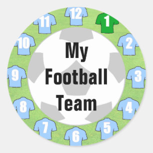 Stickers van het Team van de football met Lichte B
