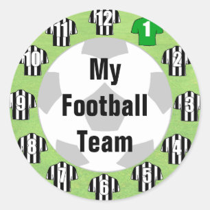 Stickers van het Team van het football met Zwarte 