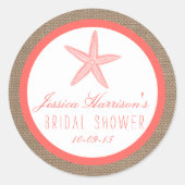 Stickers van het Vrijgezellenfeest van het koraals (Voorkant)