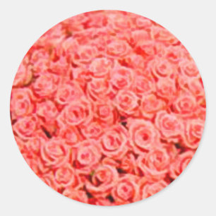 Stickers van koraal Floral Wedding Envelope