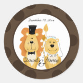 Stickers van Lion & Lioness Wedding Couple (Voorkant)