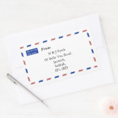 Stickers van luchtpostadres (Envelop)