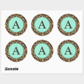 Stickers van Monogram Leopard Pattern (Vel)