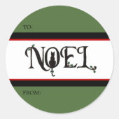 Stickers van Noel Cat Gift Label (Voorkant)