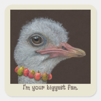Stickers van Ostrich fan