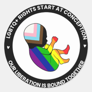 Stickers van Pride Fetus (rond)