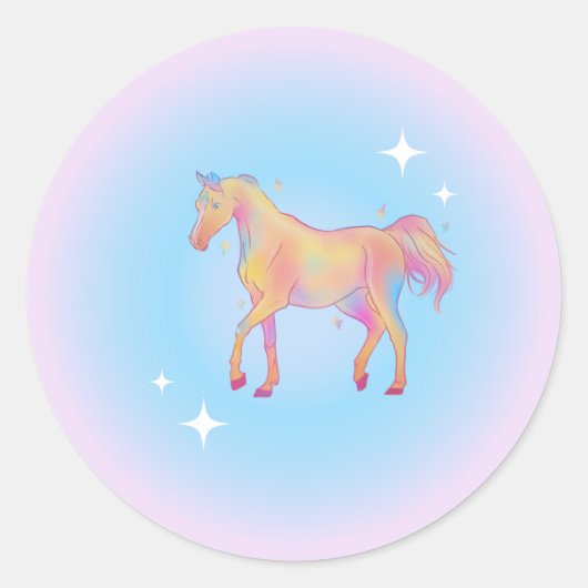 stickers van regenboogpaarden (Voorkant)