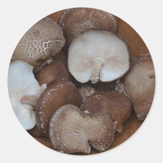 Stickers van shiitake-paddenstoelen (Voorkant)