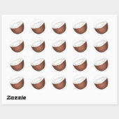 Stickers van tropische fruitkokokosnoten (Vel)