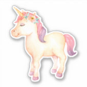 Stickers van Unicorn Waterverf (Voorkant)
