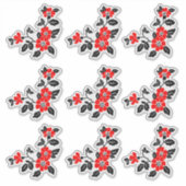 Stickers van vinylrode papaver (Voorkant)