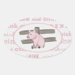 Stickers van weinig de Roze Biggetje
