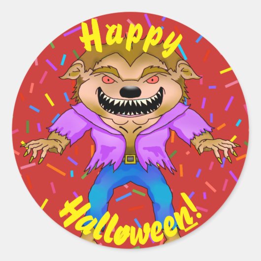 Stickers van Werewolf Halloween (Voorkant)