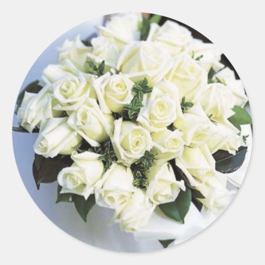 Stickers van witte rozenweddenschap (Voorkant)