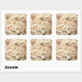 Stickers van witte rozenweddenschap (Vel)