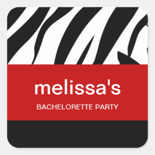 Stickers van Zebra Print Bachelorette