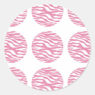 Stickers van Zebra Print Polka Dots