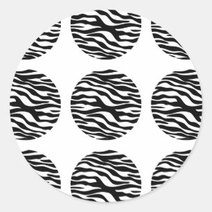 Stickers van Zebra Print Polka Dots