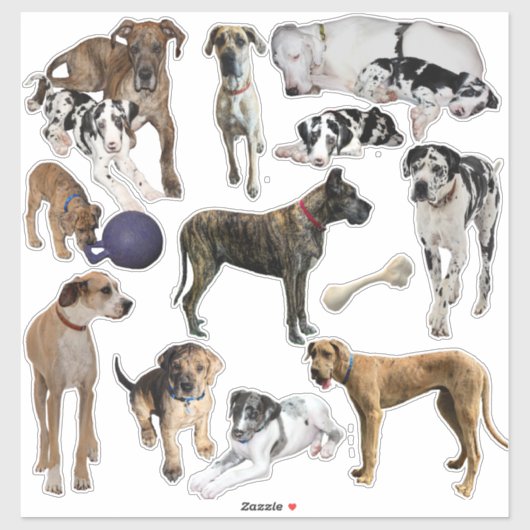 Stickers vel Great Danes (Vel)