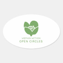 Stickers vel van Vrouw binnen Open Cirkels