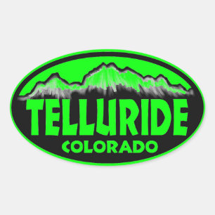 stickers vert ovale Telluride Colorado