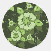 Stickers verts floraux (Devant)