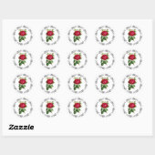 Stickers verts Rose Bourgogne (Feuille)