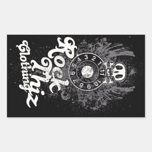 Stickers Vêtements Rock Thiz Crâne et numéros #2 (Devant)