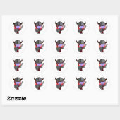 Stickers viking violet Vampire (Feuille)