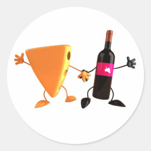 Stickers Vin Et Fromage