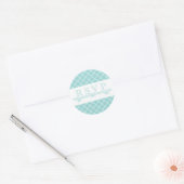 Stickers vintage Aqua Turquoise Wedding RSVP (Enveloppe)