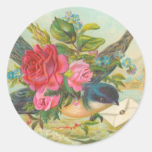 Stickers vintage Blue Bird (Devant)
