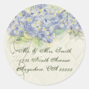 Stickers vintage Blue Hydrangea - Sceau Mariage