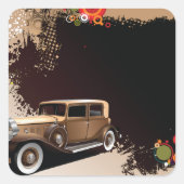 Stickers Vintage Car Grunge (Devant)