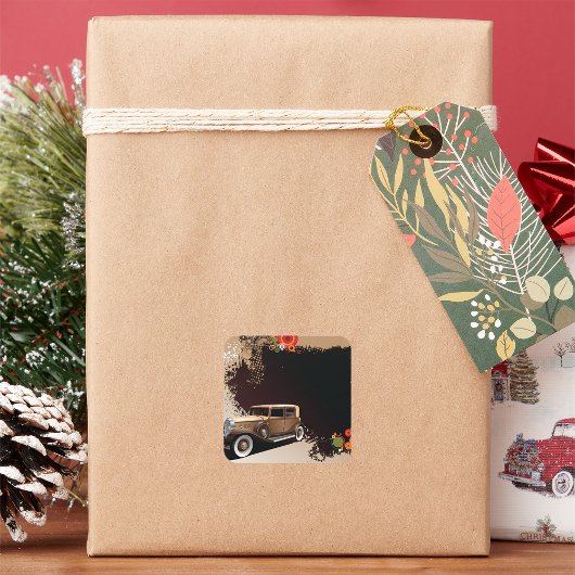 Stickers Vintage Car Grunge