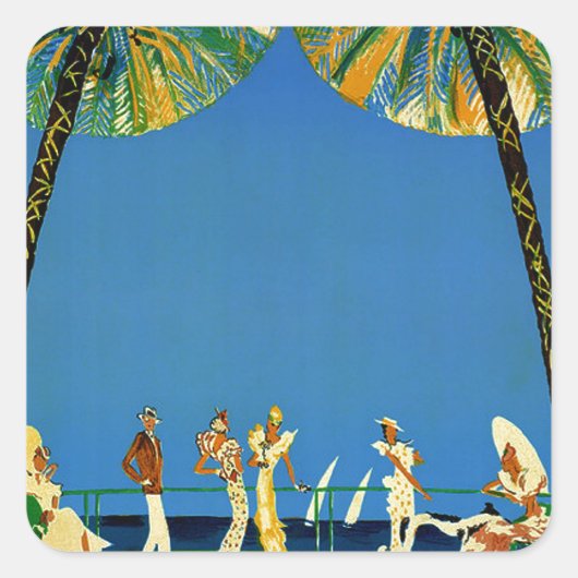 Stickers vintage Côte d'Azur (Devant)