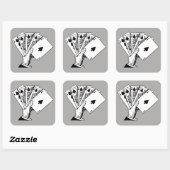 Stickers Vintage d'illustration Royal Flush (Feuille)