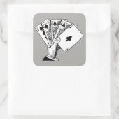 Stickers Vintage d'illustration Royal Flush (Sac)