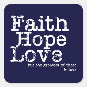 Stickers vintage Faith Hope Love