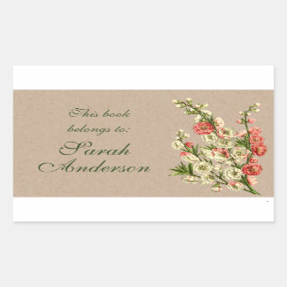 Stickers vintage Kraft Plaque de livre qui apparti
